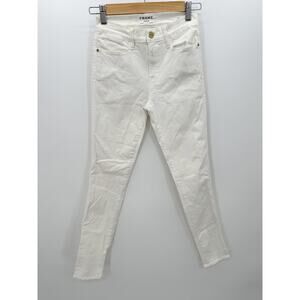 Frame Denim White Le High Skinny Jeans Tight Fitted Cotton Women Size 26